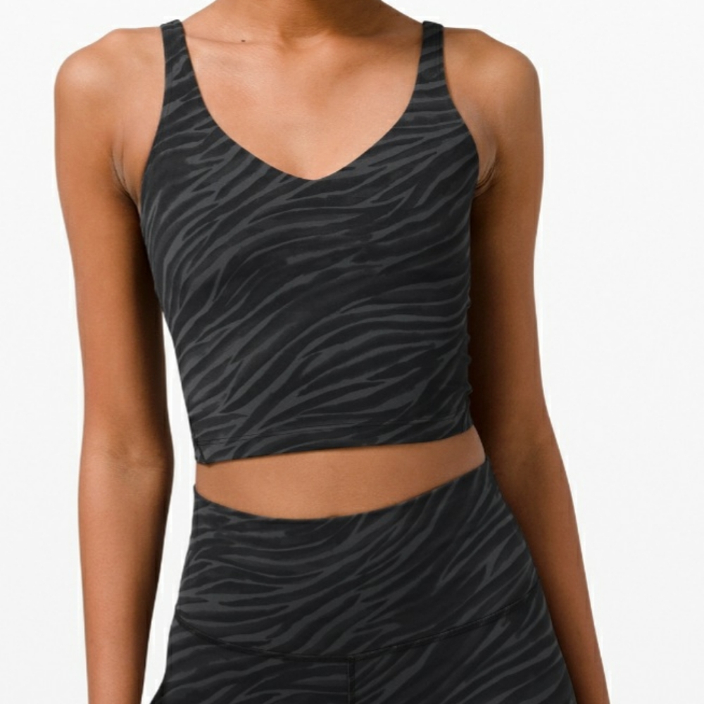 Lululemon Le Tigre Align tank sz 10 Camo deep coal